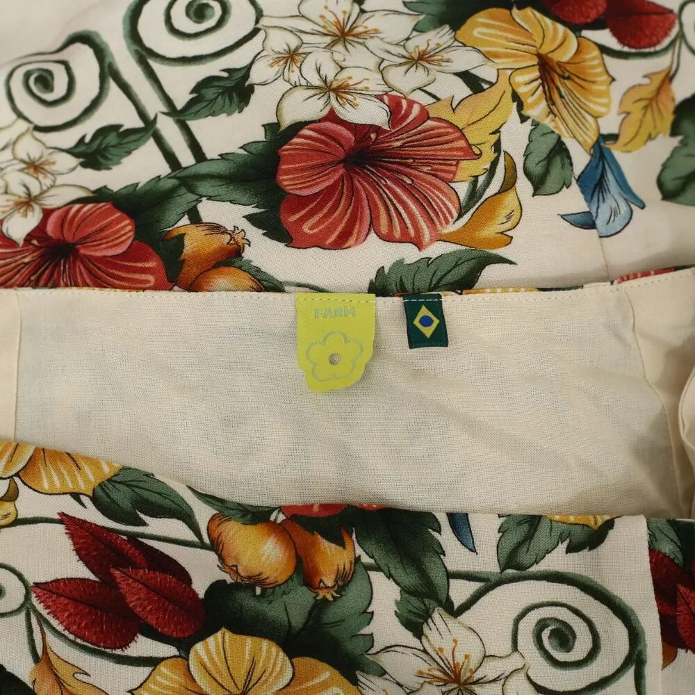 Farm Rio Anthropologie Praia Tropical Scarf Wrap Skirt Floral Print M NEW 281620